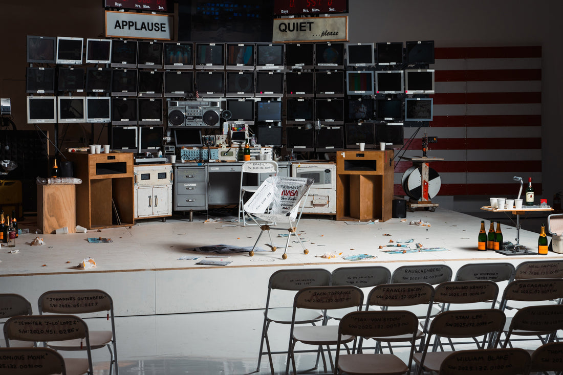 Front view of the J-Chair, a limited-edition collaboration between Tom Sachs and Helinox.