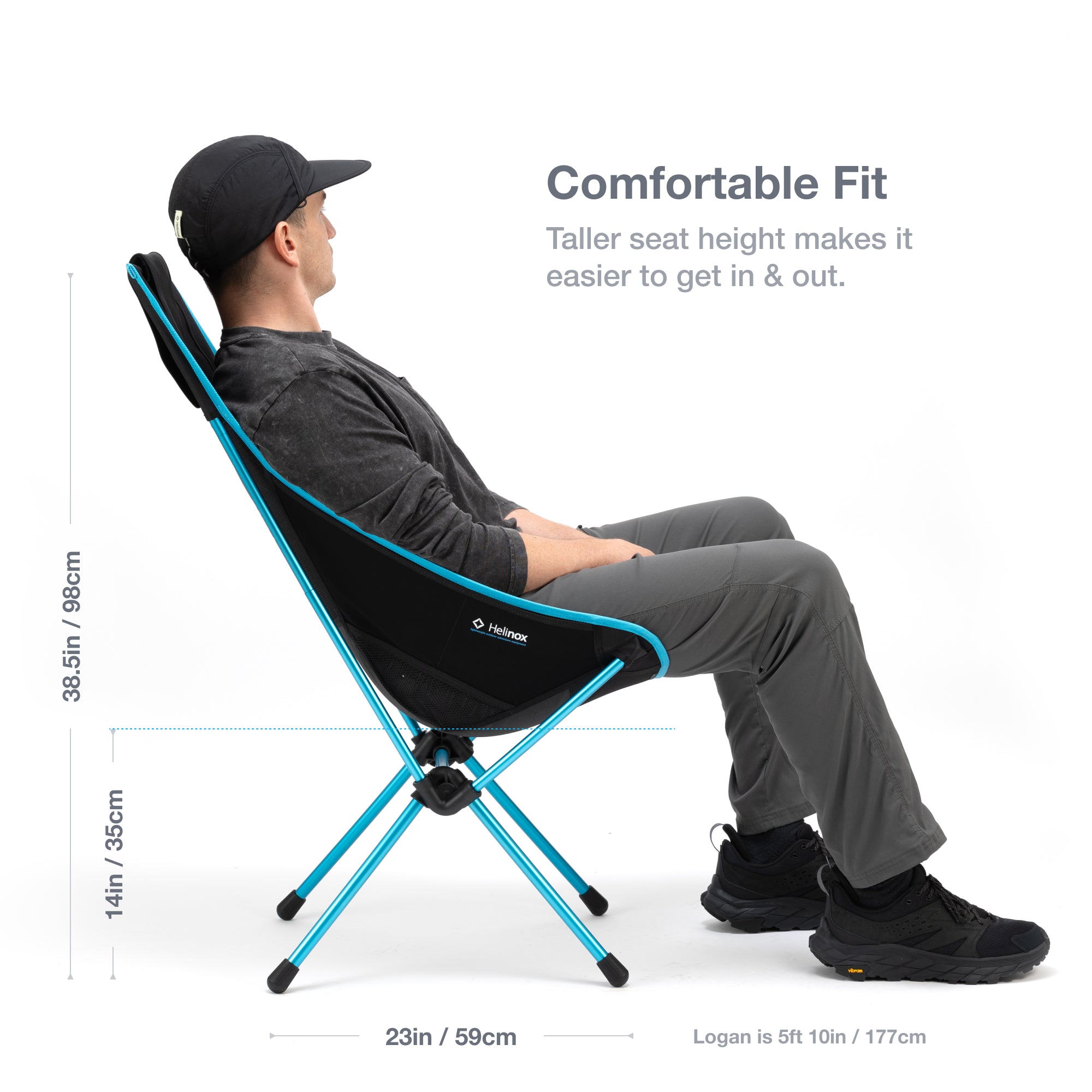 【新品未使用】Helinox Sunset Chair  スチールグレー Helinox Sunset Chair | Free Shipping & 5 Year Warranty